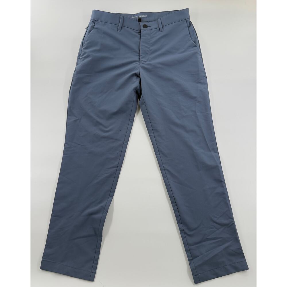 Banana Republic Men’s 32x32 Blue Dress Pants Slim Fit 100% Polyester Trousers